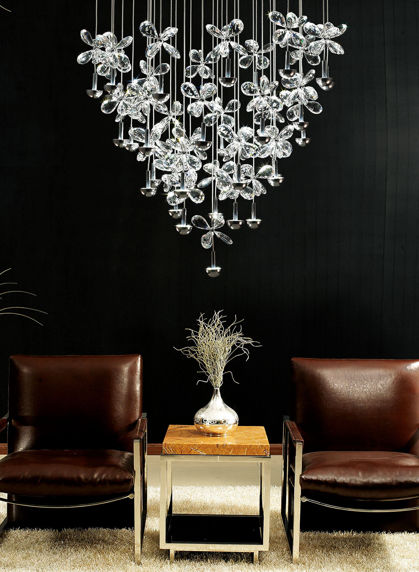 Aviva Crystal Ceiling Lights Diyas Single Crystal Pendants Aviva Crystal Ceiling Lights Diyas Single Crystal Pendants